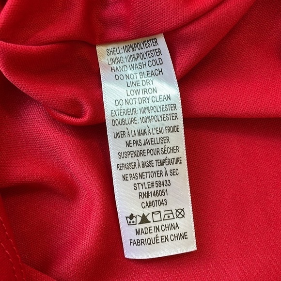 Monteau red strappy shift dress SZ S - Picture 8 of 8